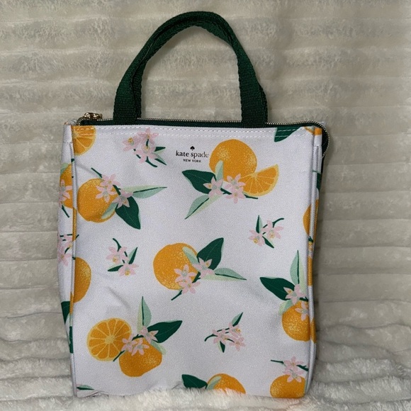 Kate Spade White and Green Floral Lunch Bag - Picture 5 of 6
